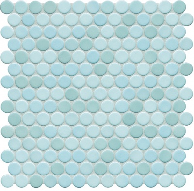 Керамическая мозаика Agrob Buchtal Loop 22,3x6,5 мм, цвет light aqua blue glossy