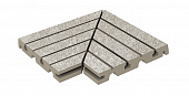 Решетка угол (из 2-х частей) Exagres Opera Silver 245х330х30 мм R12/C