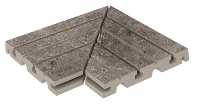 Решетка угол (из 2-х частей) Exagres Imperial Moca  245х330х30 мм R12/C