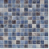 Керамическая мозаика Agrob Buchtal Kauri 24x24x6,5 мм, цвет grey-blue-mix glossy