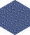 Метлахская плитка шестигранник Zahna 150/173x11 мм №09 синий Netz