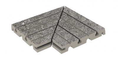 Решетка угол (из 2-х частей) Exagres Opera Iron 245х330х30 мм R12/C