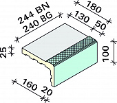 Обкладка Interbau 244x180x100, арт. 5400 RH B