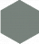Метлахская плитка шестигранник Zahna 100/115x15 мм №07 зеленый