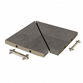 EXAGRES ESSENZA Grafite 598 Решетка угол (из 2х частей)  / ANGULO REJILLA MODULAR R11 300х300х30 мм